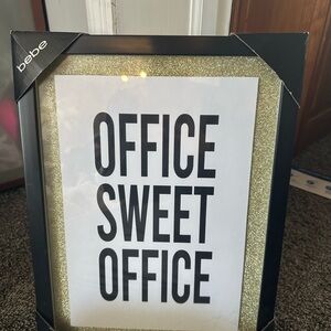 Bebe Black and Gold Office Sweet Office Art
